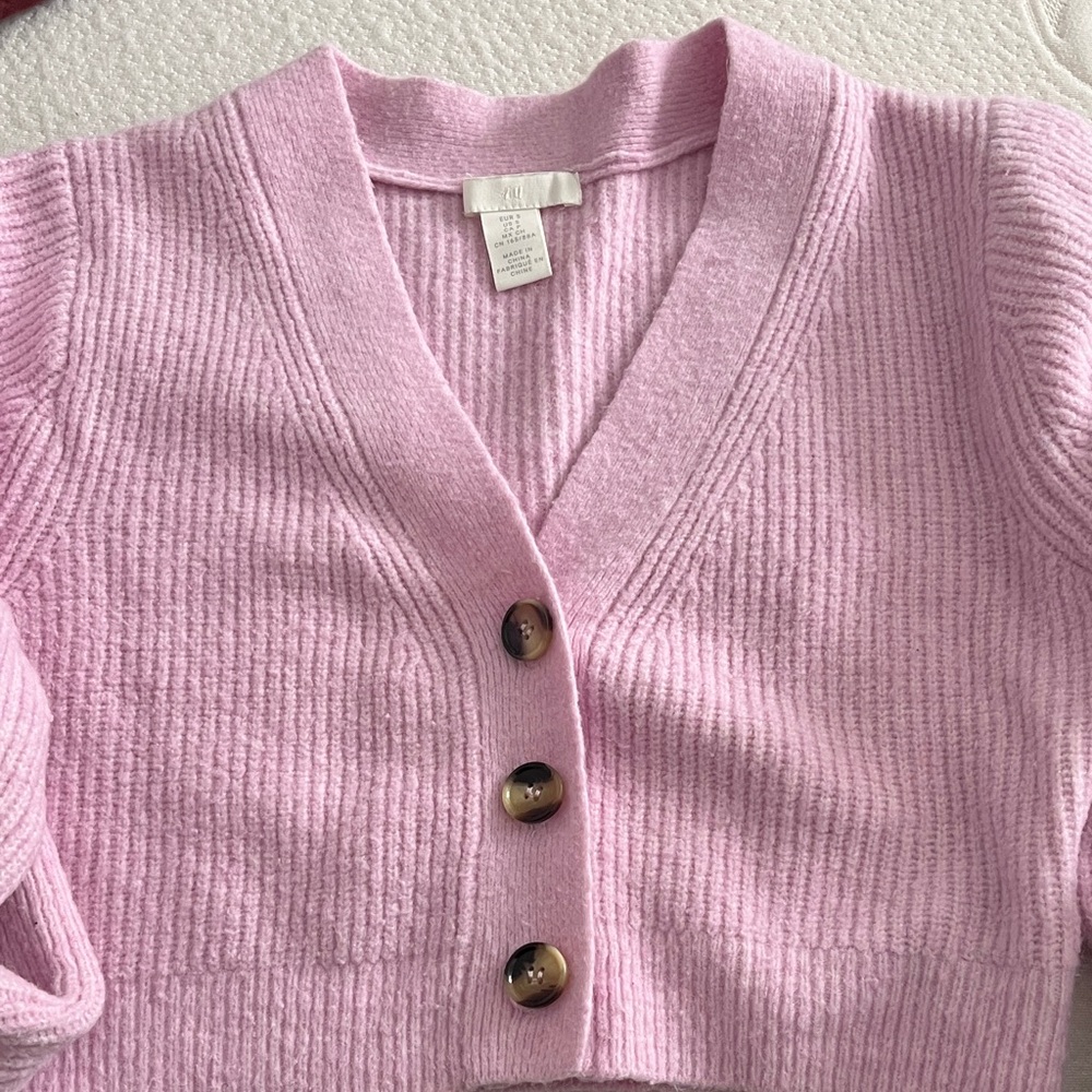 H&M Light Pink Ribbed Cardigan - Picture 3 of 5